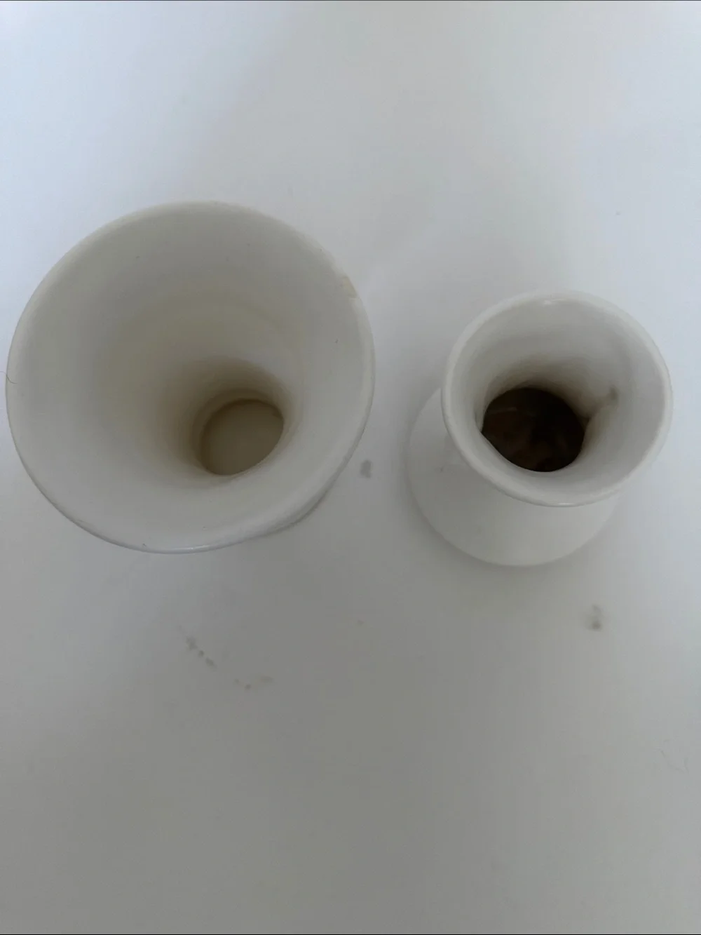 Restoration HardwareMinimal White Ceramic Accent Vases Set